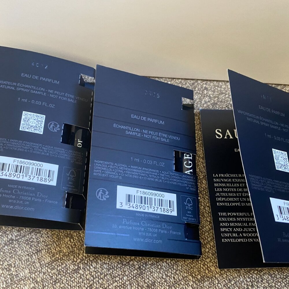 DIOR Navy Blue TROUSSE Pouch SAUVAGE Sample SPRAYS x 3 BRAND NEW - Picture 7 of 10